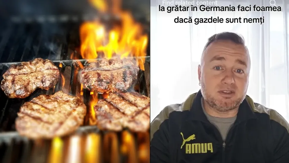 Român, revoltat de grătarele în Germania. Foto: Captura TikTok