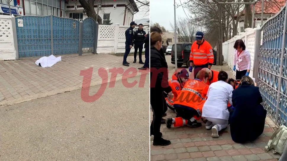 Bărbatul a făcut stop cardio respirator chiar în fața spitalului. Foto/vremeanoua