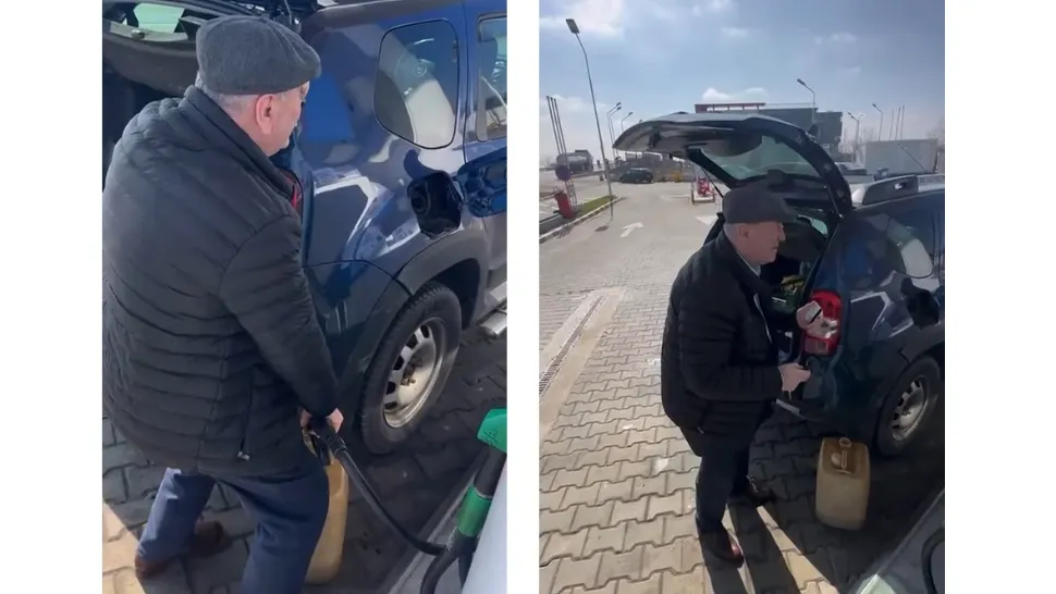 Primar prins la furat motorină. Foto: Captură YouTube