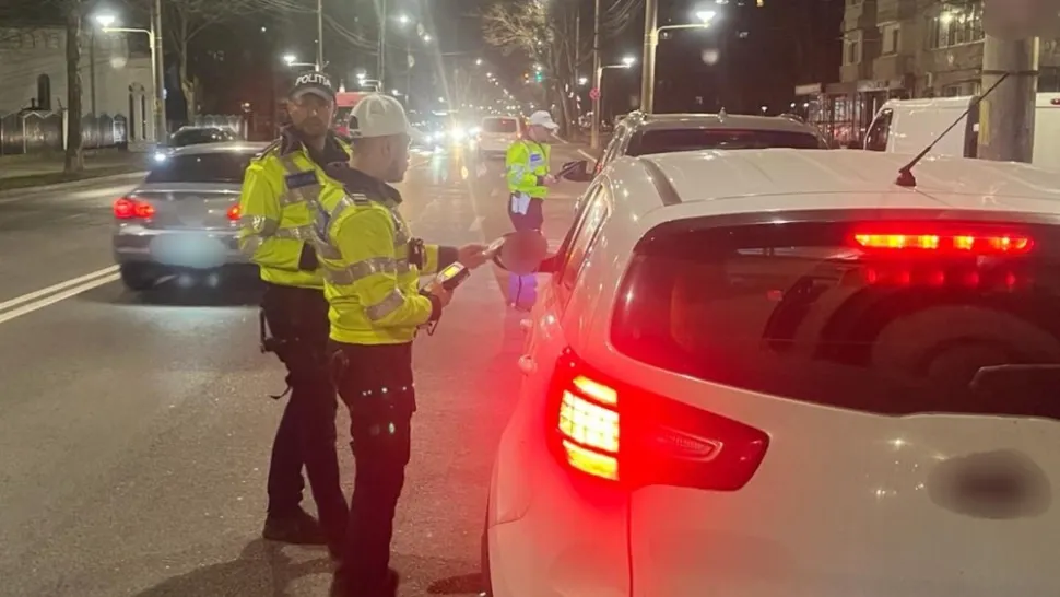 Razie de amploare în trafic. Zeci de șoferi prinși cu 44 de pahare "la bord"
