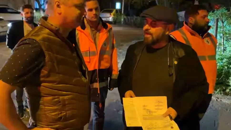 Furtuna din Capitală, folosită de Piedone în campanie: edilul a ieșit la tăiat de copaci. Acuzații în rafală la adresa lui Nicușor Dan/ Captură video
