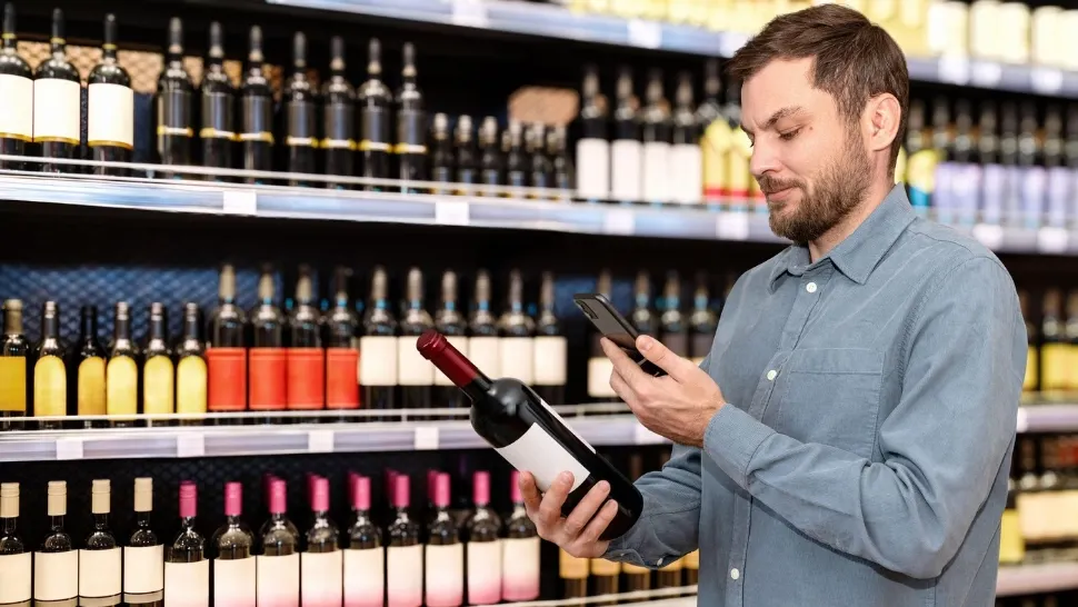 Sticla de vin contra mobil! Foto/Profimedia