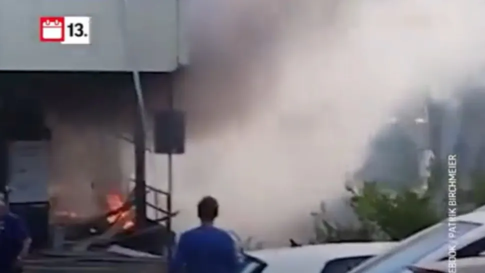 Doi morți și 11 răniți, după o explozie puternică într-o parcare subterană din Elveția/ Captură video