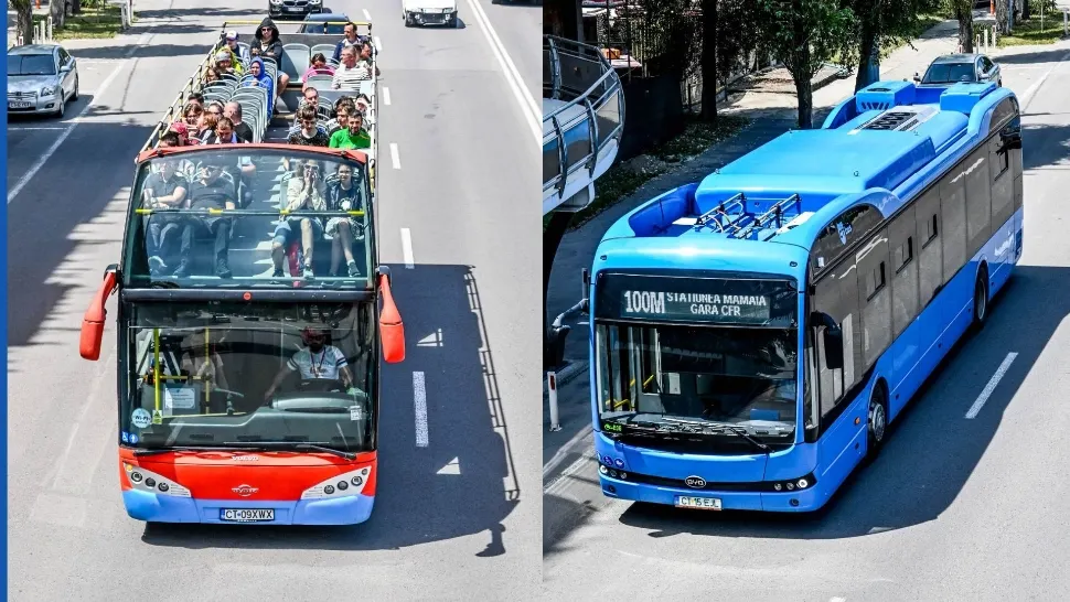 Constanța, Mamaia și portul maritim vor putea fi admirate de la înălțime! Autobuzele etajate revin pe traseu/ Facebook CT Bus