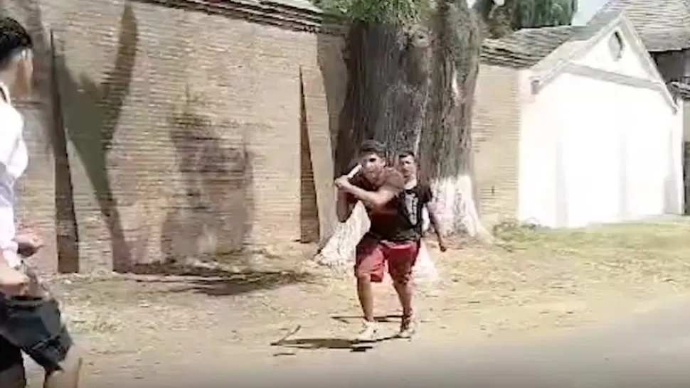 Reglare de conturi între două clanuri din Argeș: răfuială cu bâte și pietre - Imagini șocante!