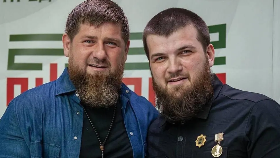 Ramzan Kadîrov și ministrul său, înlocuitor al tatălui la Transporturi. Foto/Profimedia