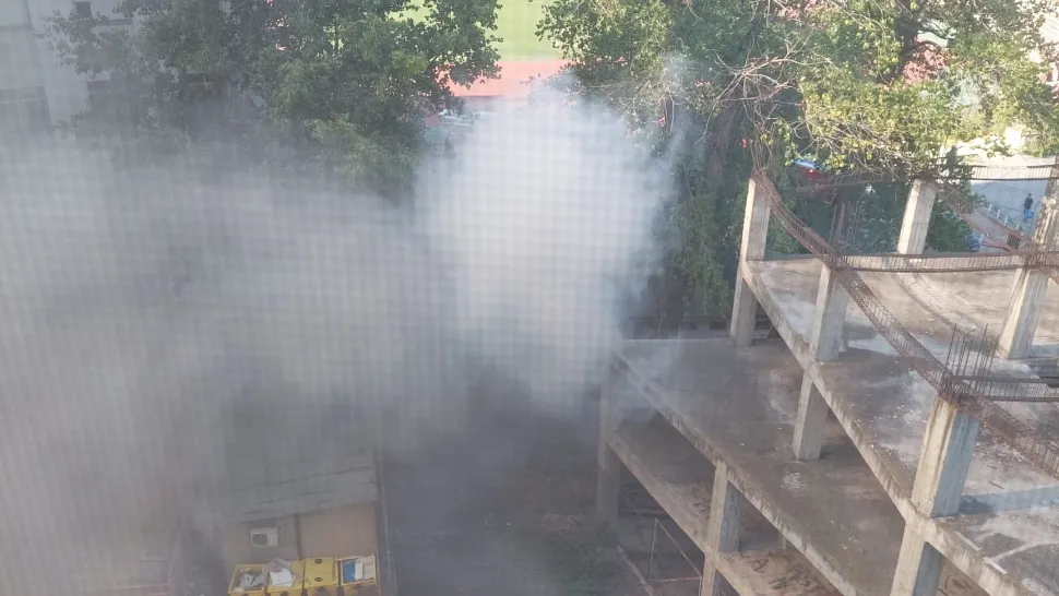 Incendiu lângă stadionul Dinamo și Spitalul Floreasca