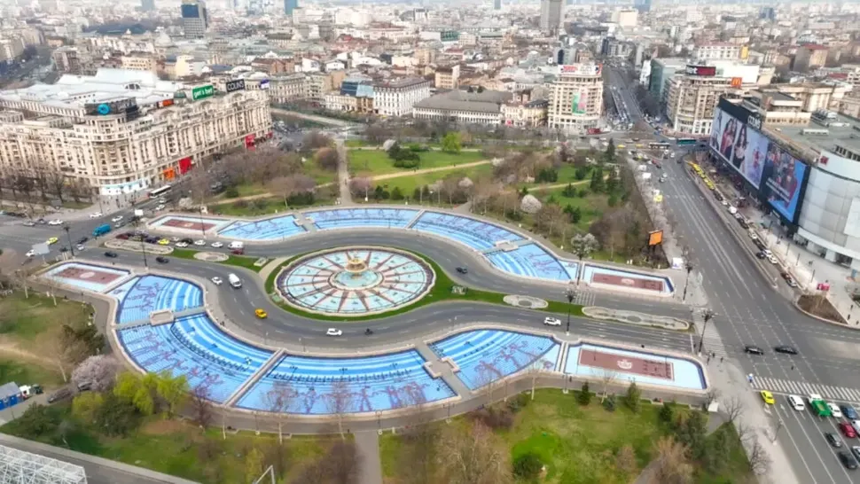 Noi restricții de circulaţie vor intra în vigoare de luni în zona Unirii din București. Se lucrează la planșeu