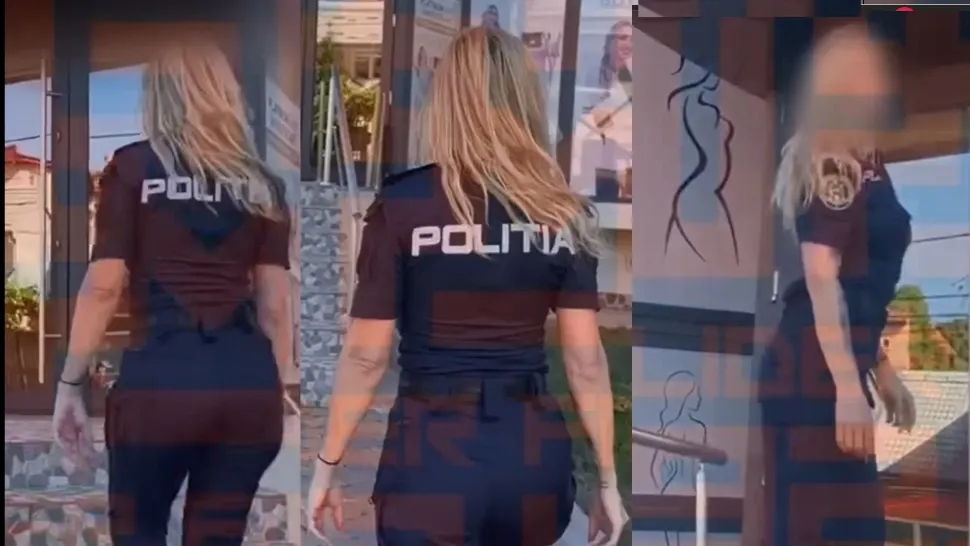 Femeie din Galaţi, anchetată după ce a făcut reclamă unui salon de înfrumuseţare în uniformă a Poliţiei – VIDEO