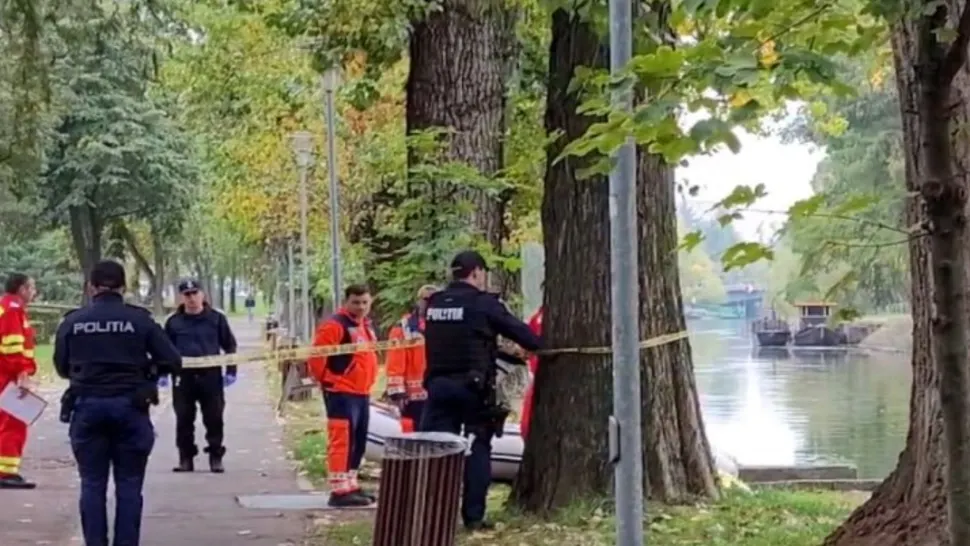 Bărbat găsit MORT pe râul Bega. Cine a făcut șocanta descoperire/ Captură video Opinia Timișoarei