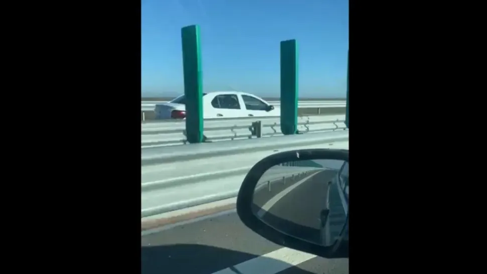 Mașină pe CONTRASENS, pe drumul expres Craiova - Pitești. Manevra șoferului înconștient putea provoca o tragedie