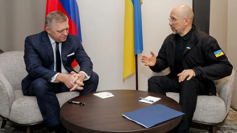 Robert Fico și Denis Şmîhal/ Profimedia