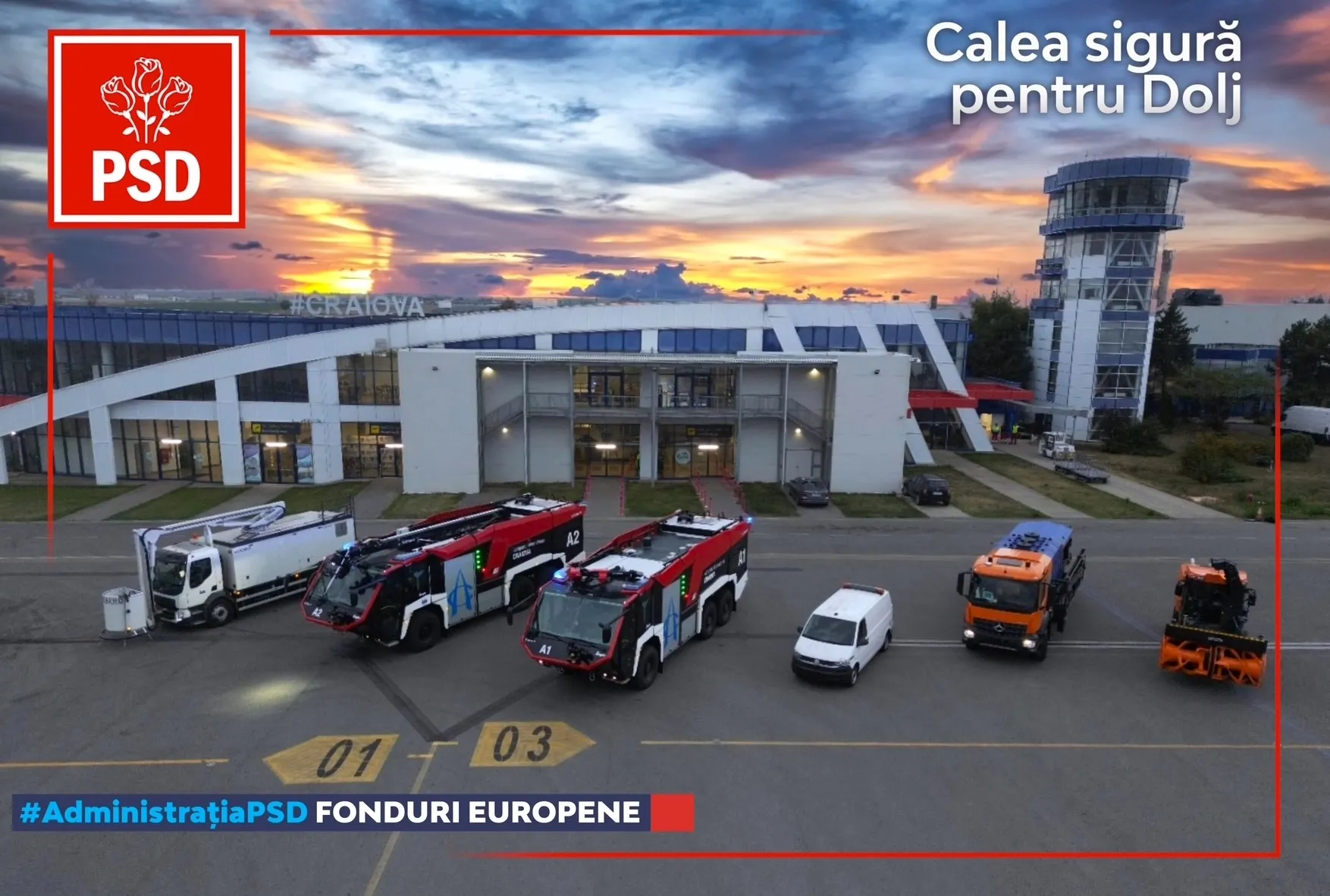 #AdministrațiaPSD: Terminal fără egal pentru Aeroportul Internațional Craiova
