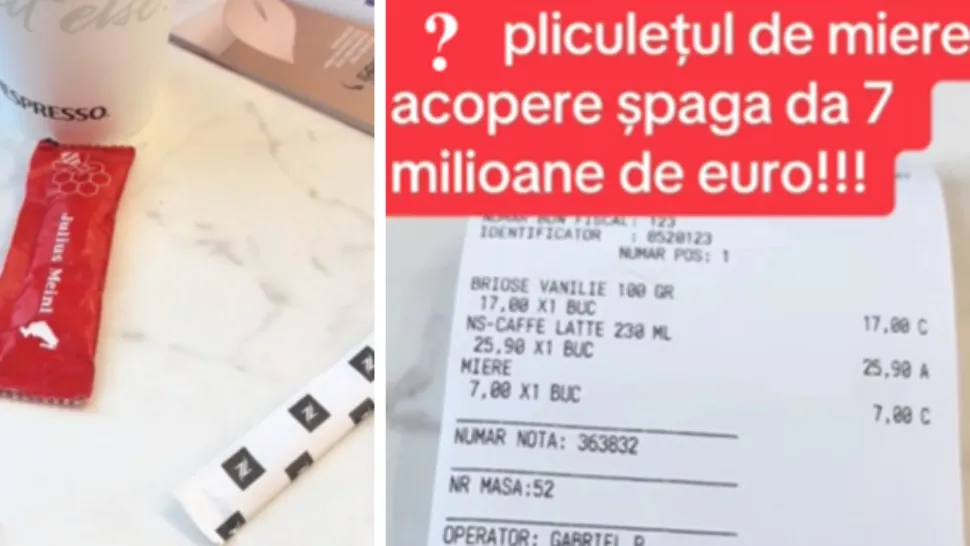 Cât a ajuns să coste un banal pliculeț cu miere pentru cafea în aeroportul Otopeni