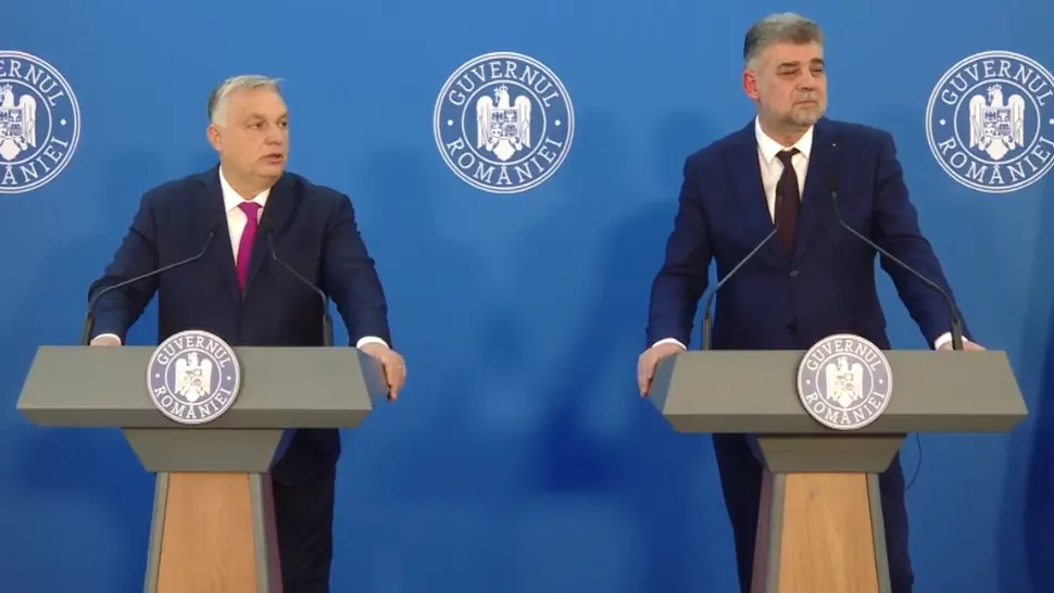 Viktor Orban și Marcel CIolacu la Palatul Victoria