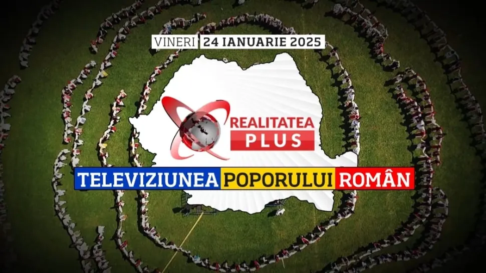 Vineri, 24 ianuarie, suntem toți împreună, de mână, pentru România! Numai la Realitatea plus, singură televiziune alături de popor.