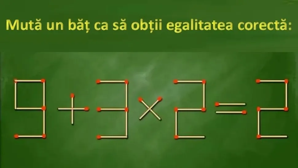 Testul IQ de miercuri! Te încumeți să corectezi ecuația 9+3x2=2?