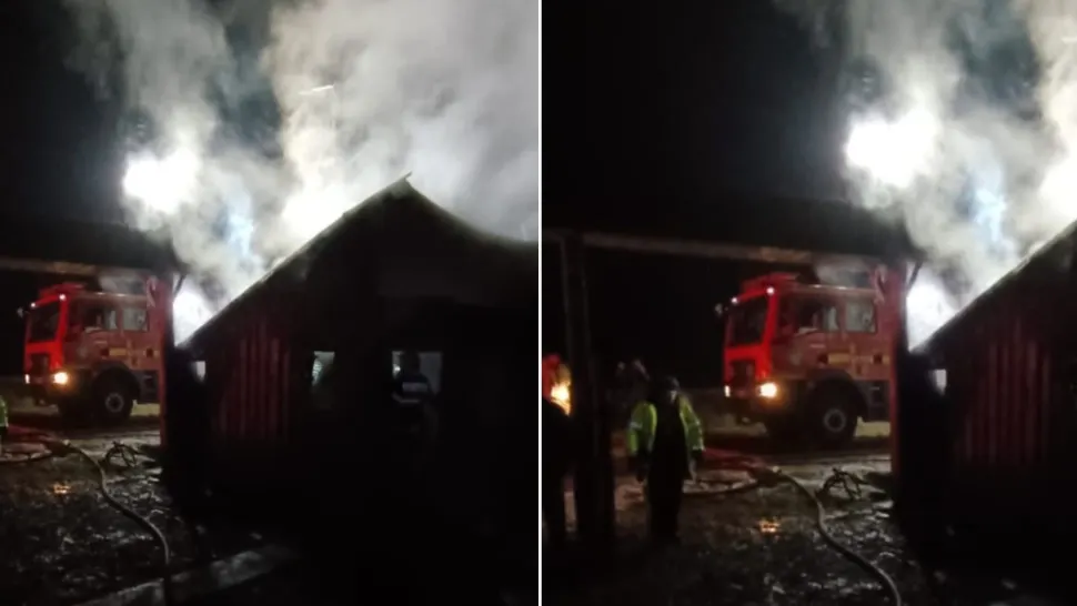 Bătrân de 91 de ani, carbonizat într-un incendiu care i-a cuprins locuința. FOTO: ISU Suceava