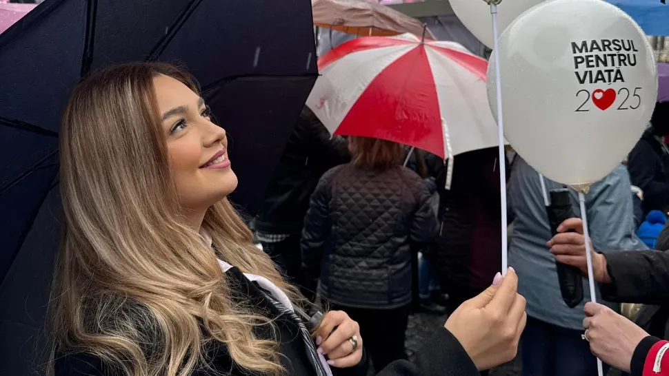 Ilinca, soția lui George Simion, la "Marșul pentru viață". Imagini inedite