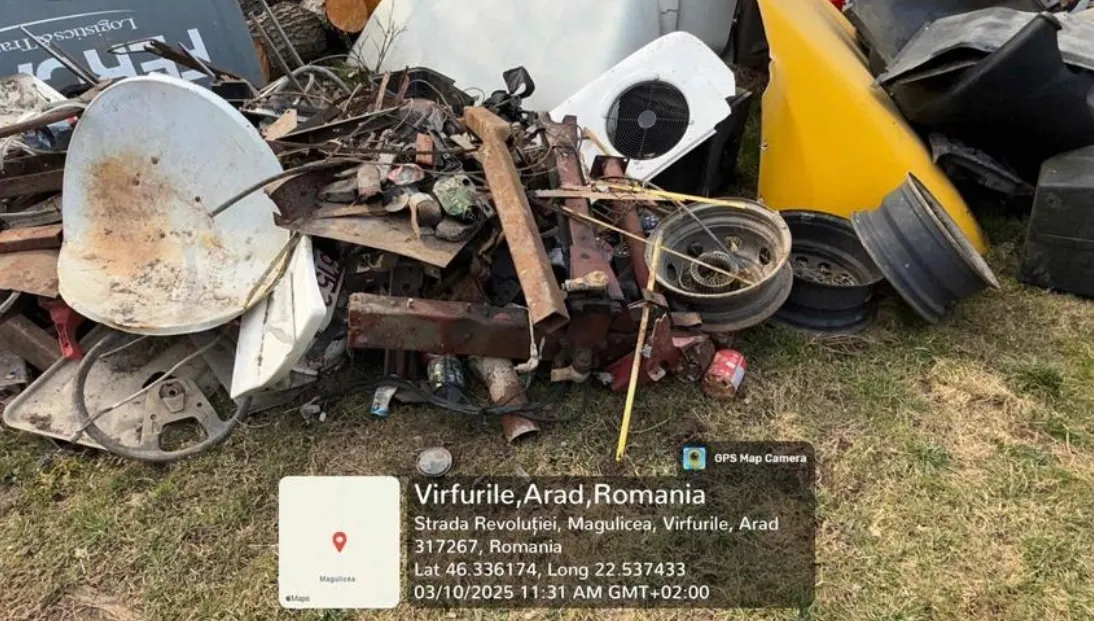 AMENDĂ de 10.000 de lei pentru un arădean care avea în curte un service auto neautorizat: ce au descoperit comisarii Gărzii de Mediu