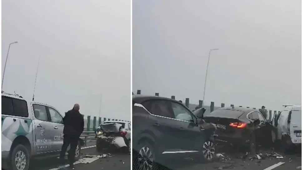 Haos pe Autostrada A 0: carambol cu 7 mașini și mai multe victime implicate. Cum s-a produs accidentul?