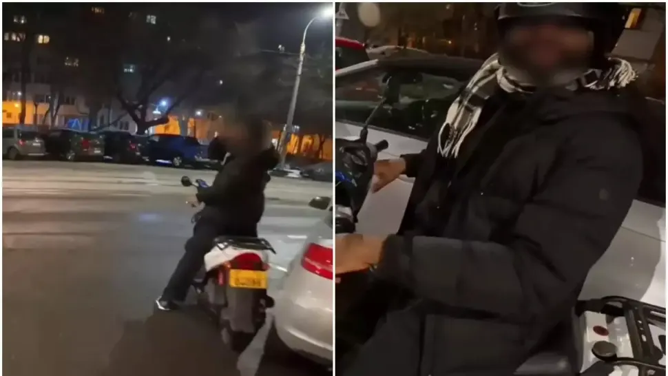 Scene revoltătoare pe un bulevard din București: un livrator asiatic îi cere unui motociclist să-l învețe să conducă pentru că nu are permis - VIDEO