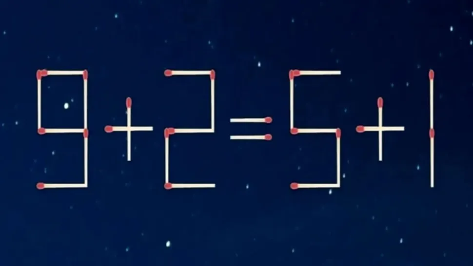 Test IQ în Vinerea Mare! Corectează ecuația greșită 9 + 2 = 5 + 1 și află cât ești de smart