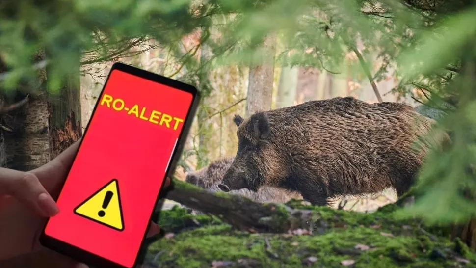 Porc mistreț, într-un parc din orașul Otopeni. FOTO: Pixabay/Colaj Realitatea