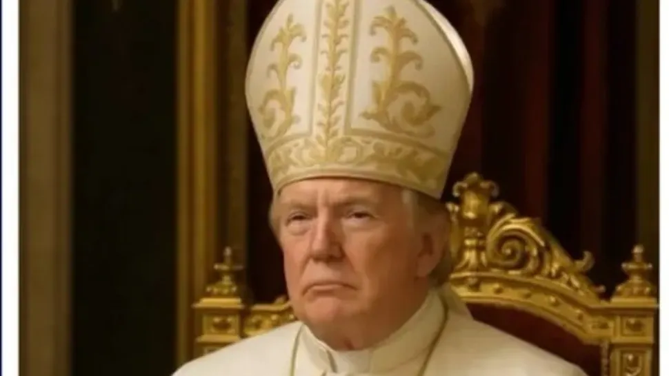 Donald Trump șochează din nou. Liderul american a postat un portret al său îmbrăcat în costum de Papă