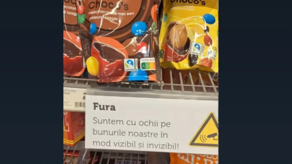 Românii, averizați cu afișe în limba română să nu fure din magazinele olandeze - FOTO