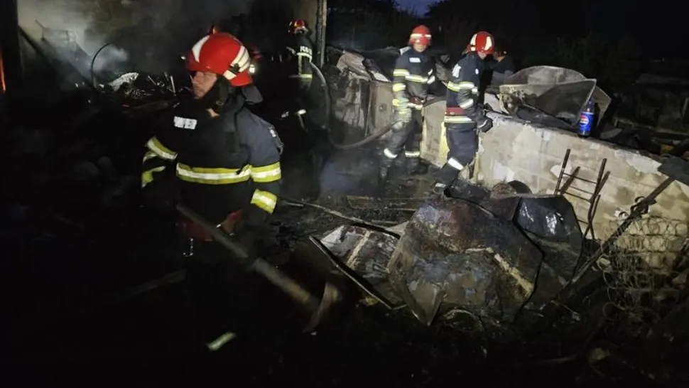 Incendiu de proporții în județul Galați