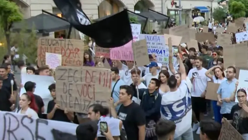 Proteste ale studenților bucuresteni. Foto/Realitatea