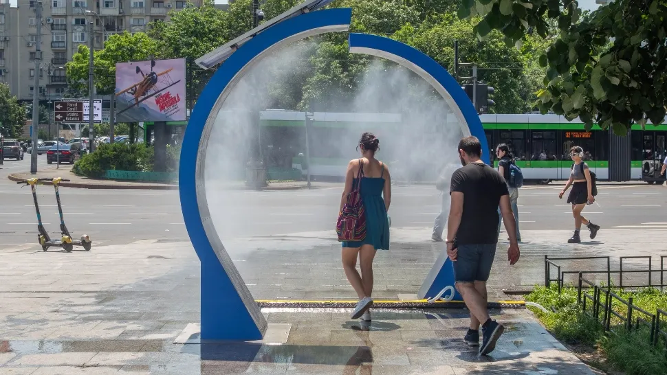 Punctele de răcorire vor fi în funcțiune între orele 10 și 22. Foto/Primăria București
