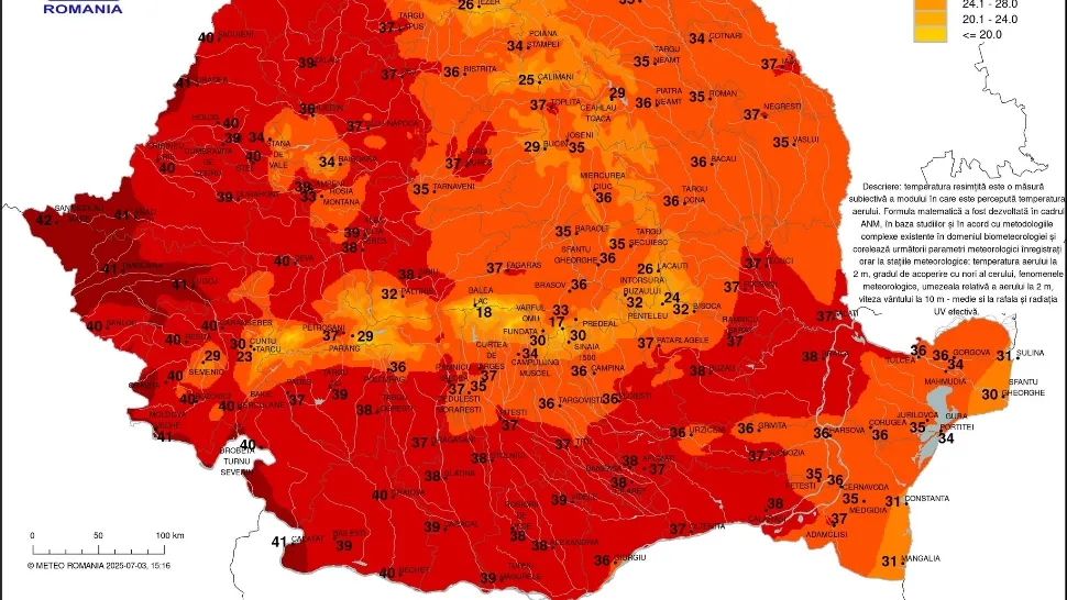 România s-a ÎNROȘIT la orele după-amiezii. Harta termică a pârjolului care arde Balcanii
