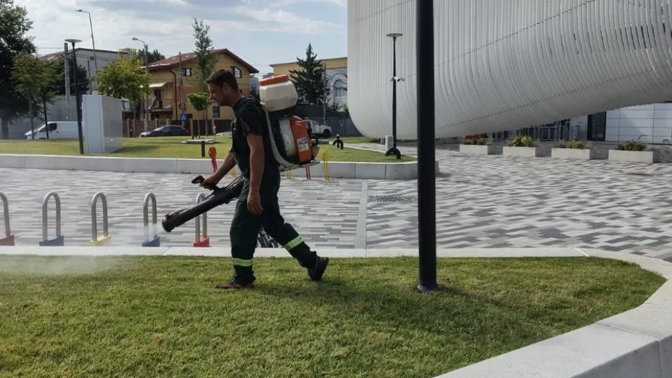Spații verzi rămase fără cusur în Sectorul 4, la capătul perioadei de caniculă - FOTO