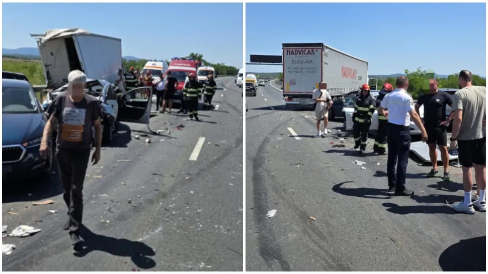 Accident grav pe autostrada A1 Deva-Nădlac. FOTO: buletindetimisoara