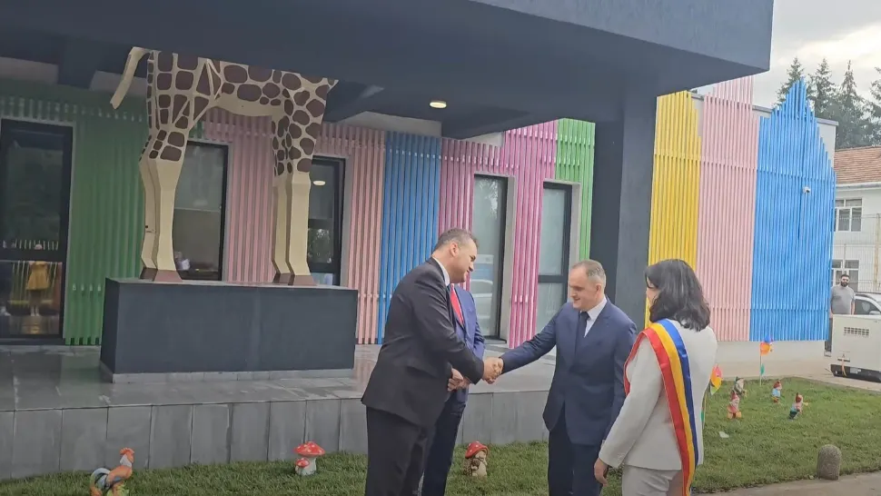 Cseke Attila la inaugurarea creșei de 3 milioane de euro din Câmpina. Foto/Captură video.
