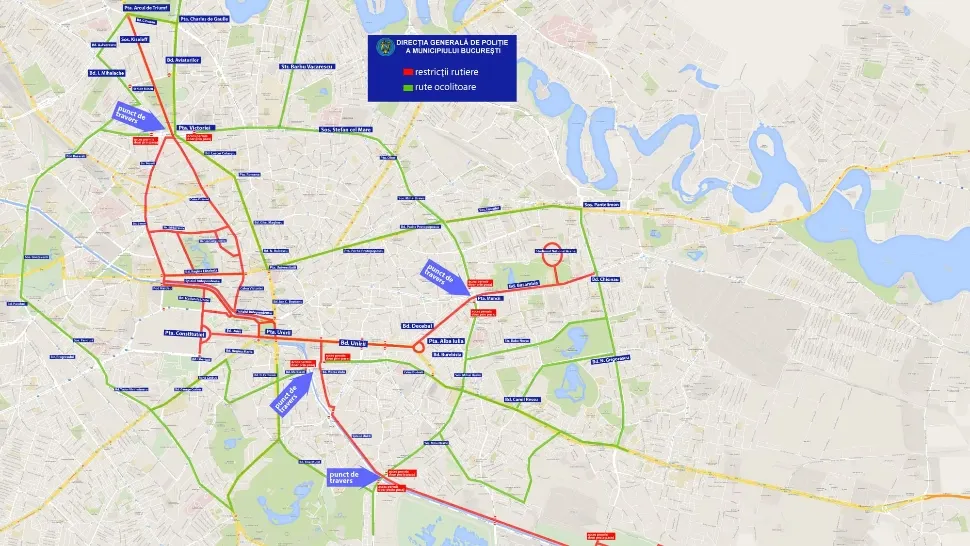 Restricții de trafic în București pe 31 august, pentru evenimentul internațional „L’Étape Bucharest by Tour de France”