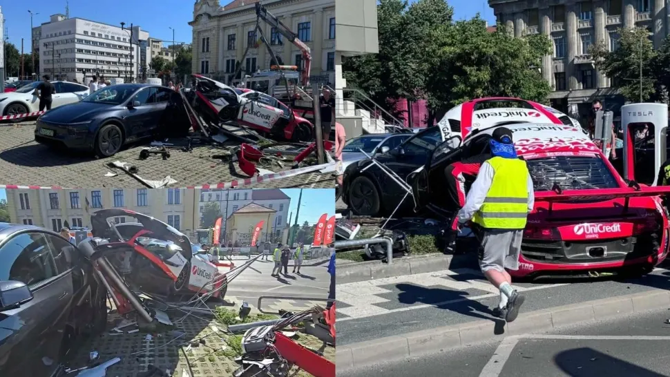 Fiul lui Mihai Leu, implicat într-un accident grav la raliu. FOTO: Jurnal de Timiș