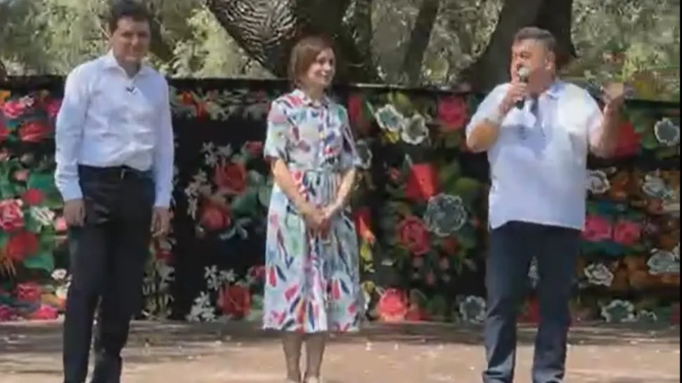 Nicușor și Maia la „Festivalul Zemii”, în Moldova. Foto/Captură video