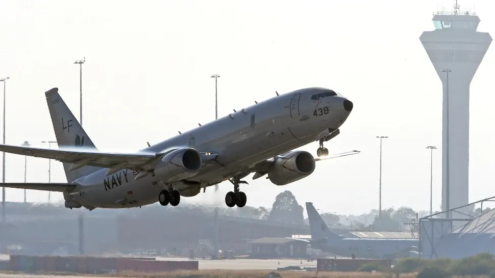 P-8 Poseidon al Forțelor Navale ale SUA a fost interceptat de ruși îb Marea Neagră. Foto/Profimedia