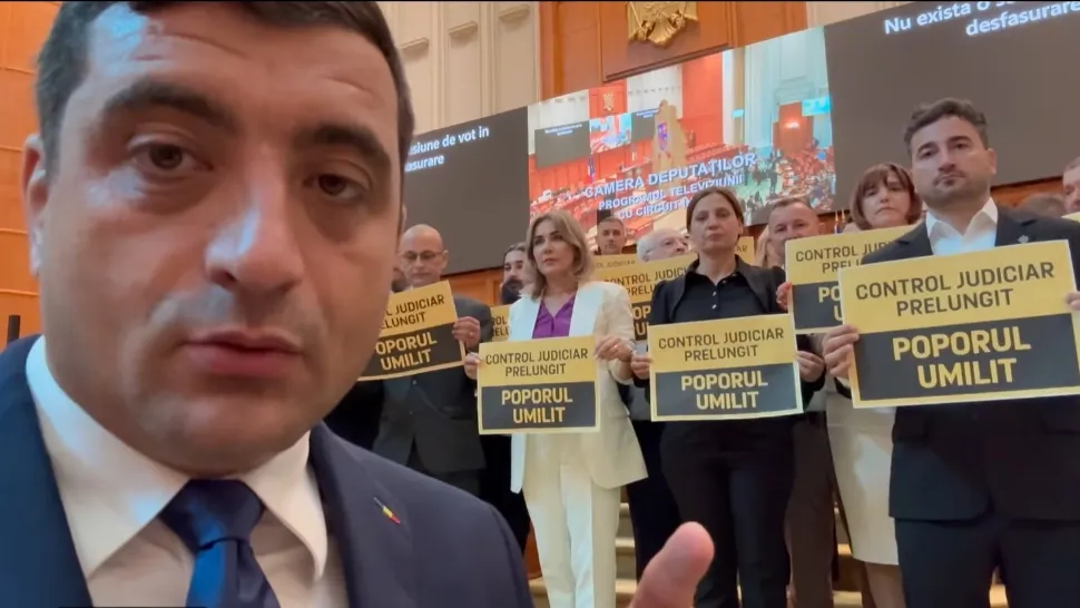 George Simion și AUR, mesaj de susține necondiționată pentru Călin Georgescu: Control judiciar prelungit, popor umilit! - VIDEO