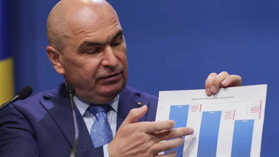 Bolojan prezintă reforma aducătoare de bine. Foto/Inquam Photos