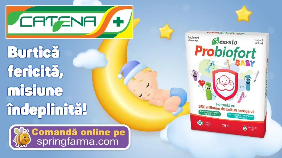 Benesio Probiofort Baby susține echilibrul digestiv al celor mici (P)