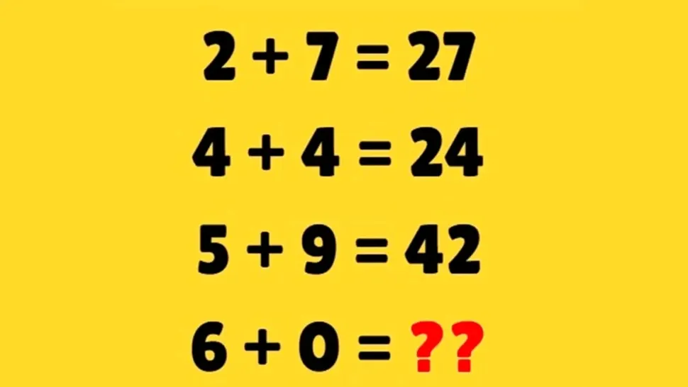 Test IQ doar pentru oamenii SMART: poți rezolva ecuația ascunsă în mai puțin de 7 secunde?