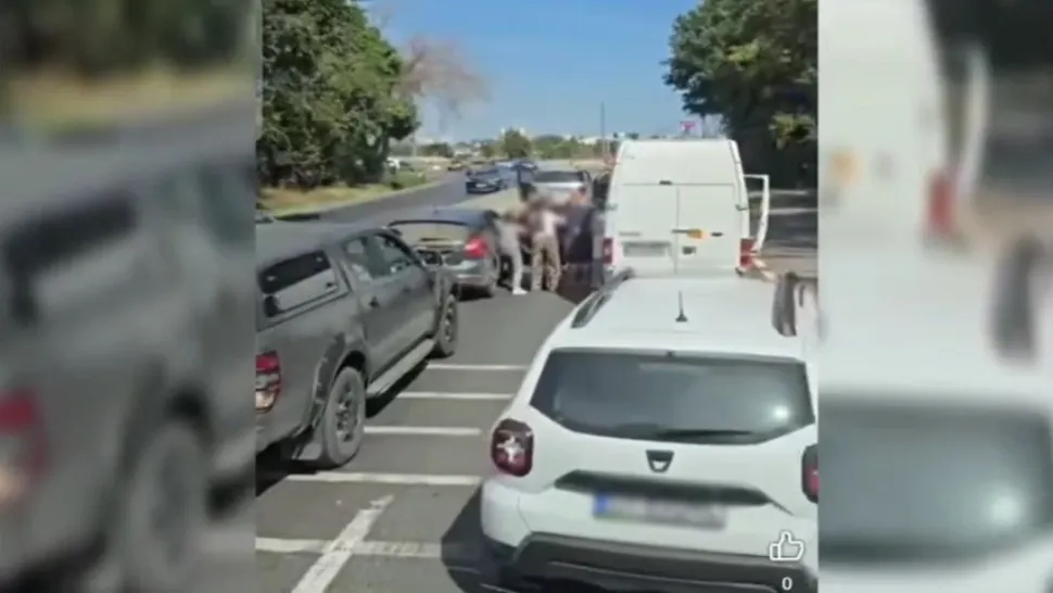 Ca-n Vestul Sălbatic, pe șoseaua de intrare în Constanța VIDEO