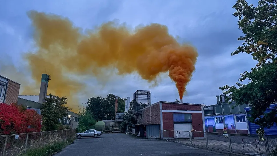 Alertă chimică în Germania: un nor portocaliu de gaz a acoperit două orașe. Autoritățile le cer locuitorilor să se adăpostească în case