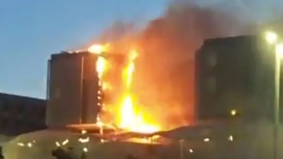 Spitalul Santa Lucia din Cartagena a luat foc miercuri dimineață