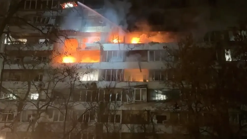 Rusia a lansat noi atacuri asupra capitalei Ucrainei, Kiev (foto: Ukraine's State Emergency Service / Telegram)