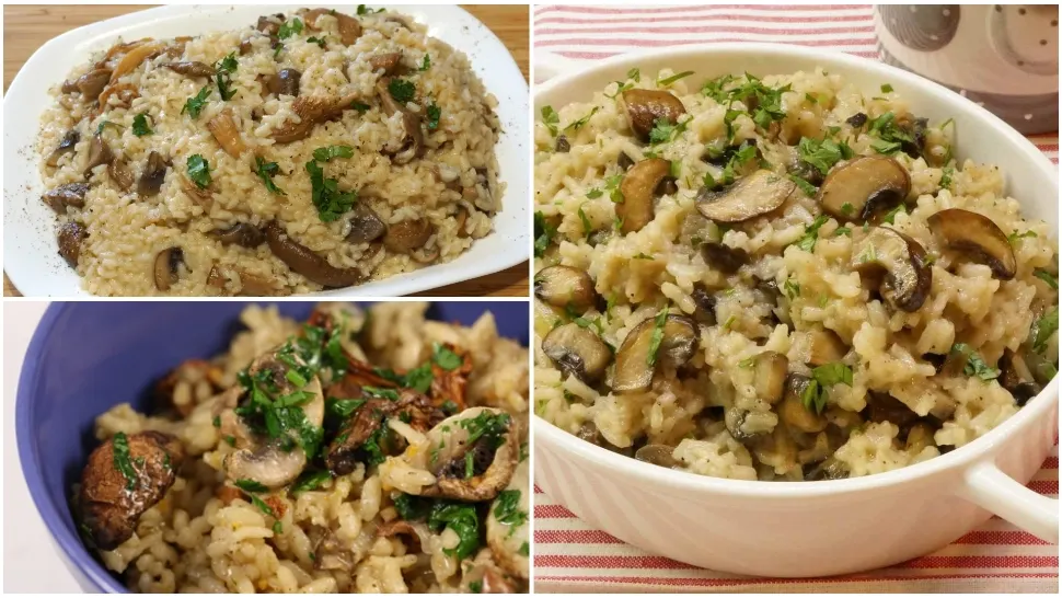 Pilaf de post cu ciuperci